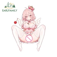 EARLFAMILY 5.1" Anime Girl Car Stickers Motorcycle Windows Laptop Host Decals