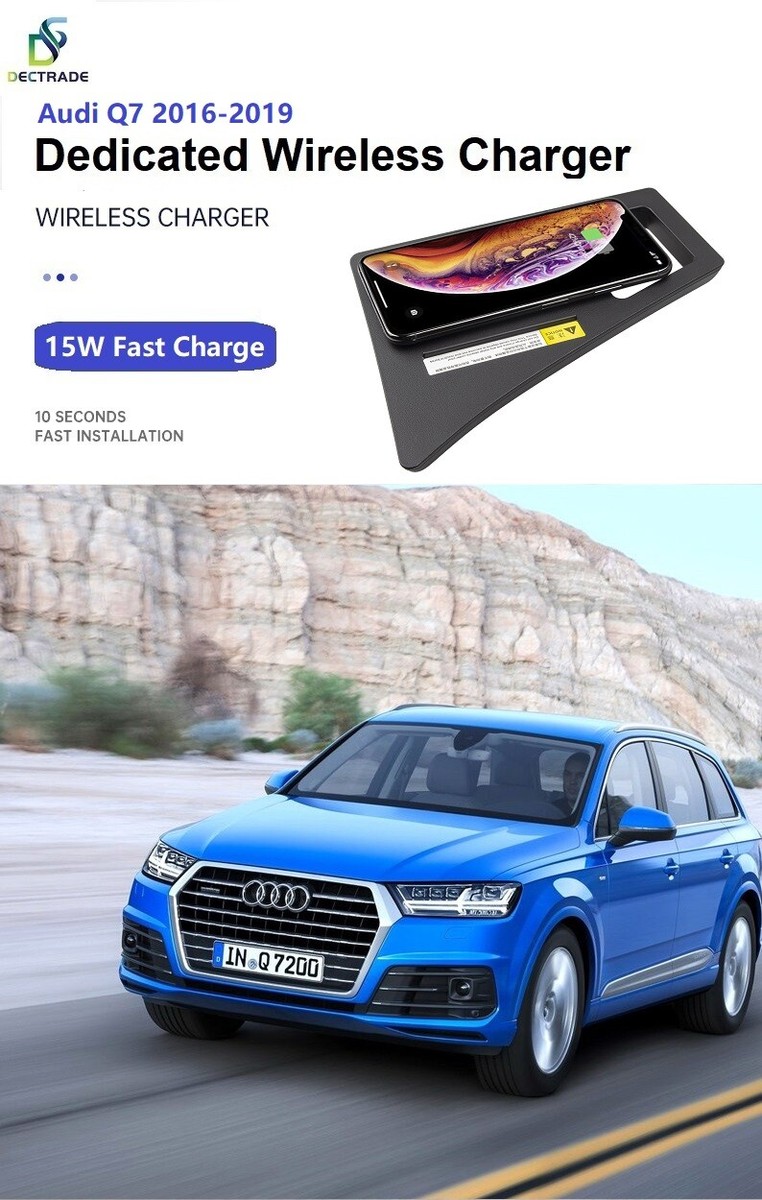15W Car Wireless Charger Center Console Phone Charging Pad For Audi Q7  2016-2019