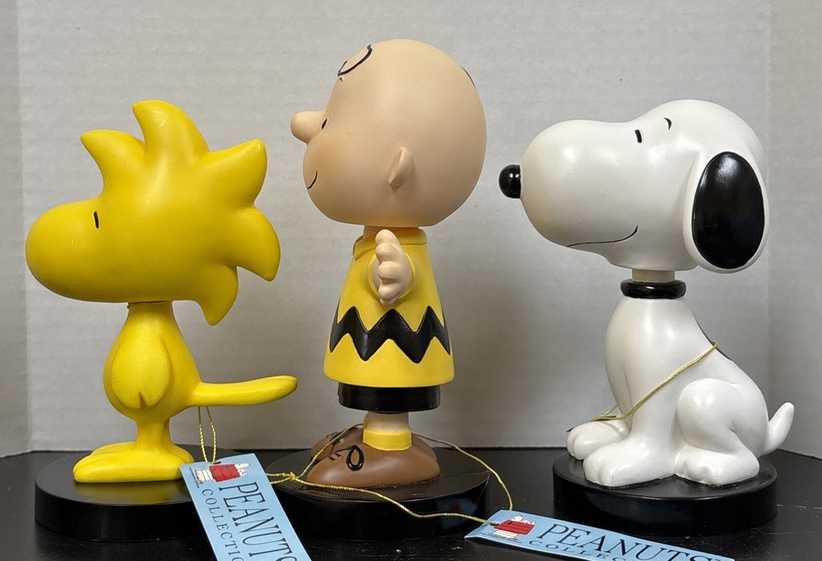 Peanuts Westland Giftware Bobblehead Woodstock/Snoopy/Charlie