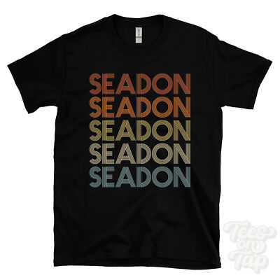 SEADON WIEDERHOLTES RETRO-STIL T-SHIRT Herren & Damen Neuheit cool Name Geschenk