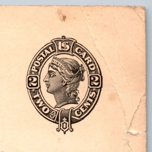 1898 UX16 Postal Card Liberty 2c University of Syracuse, Rome for 300 Paintings - Image 3 of 4