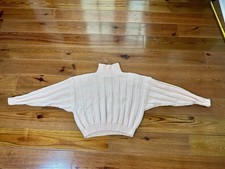Prezzia Vintage Chunky Cropped Light Peach Sweater 1980  s Women Large