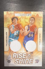 2024-25 Panini NBA Hoops Tidjane Salaun, Nikola Topic Rise N Shine Dual Patch