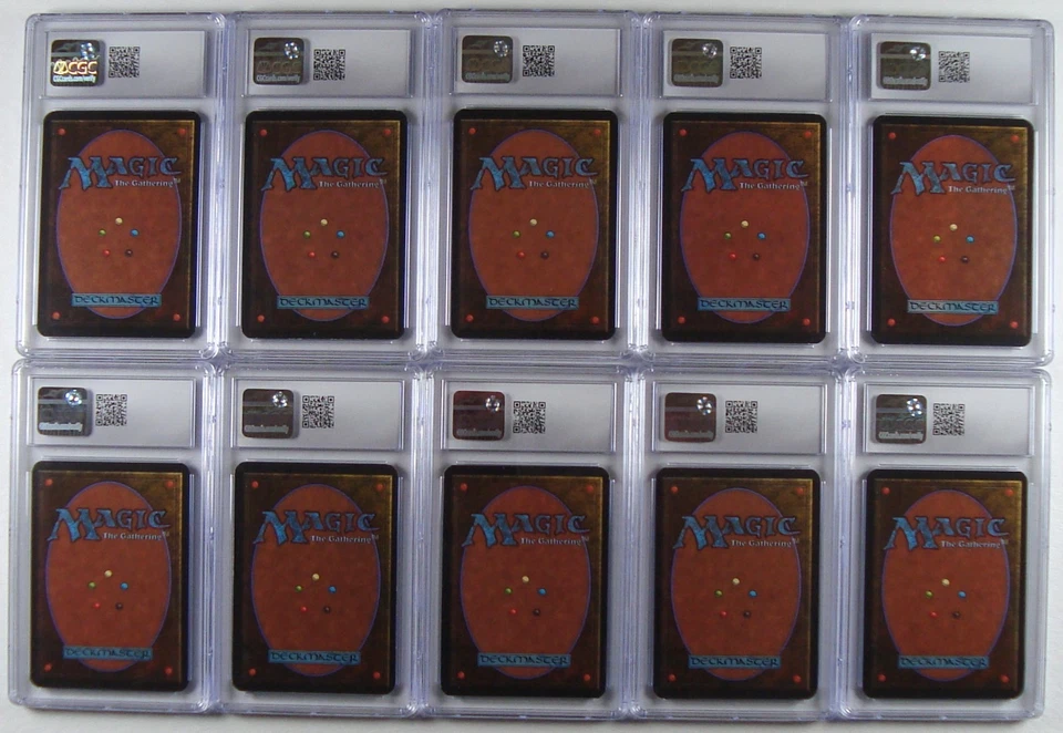 Complete Set of (10) 1993 Magic the Gathering Alpha Edition Lands CGC 6 - 8.5 - Image 2 of 3