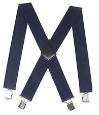 Timiot Mens 2 Inch Wide Suspenders Heavy Duty Strong Clips Adjustable Navy