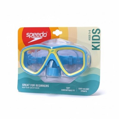 Speedo Kids Surf Gazer Mask Ages 3-6 UV Protection & Adjustable Straps - Blue &