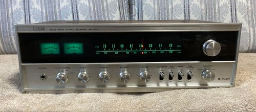 Vintage Lo-D Hitachi SR-400 AM/FM Stereo Receiver Amplifier Wood Case Working