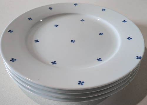 Blue Indigo Spode 6 PIECES 4 Dinner Plates and 2 Soup Cereal Bowls - Picture 2 of 10