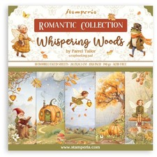 Stamperia Whispering Woods 8" x 8" Double Sided Paper Pad Autumn Fall Forest