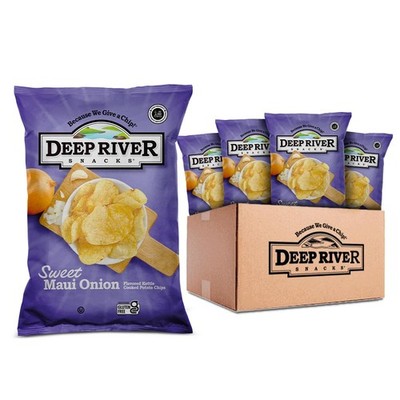 Deep River Snacks Sweet Maui Onion Kettle Cooked Potato Chips, 5 Ounce