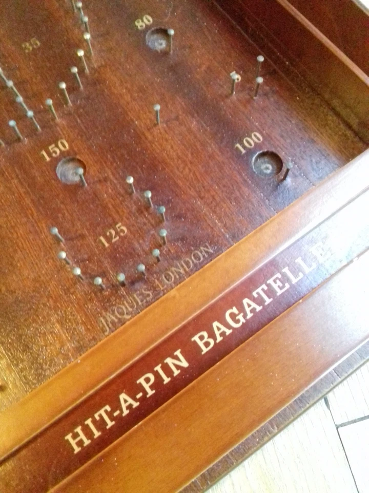 Jaques London Hit-a-pin Bagatelle Traditional Mahogany Vintage Wooden Bar Game - Image 2 of 4