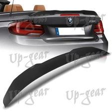 For 2015-2021 BMW F23 2-Series Convertible W-Power Primer Black Trunk Spoiler