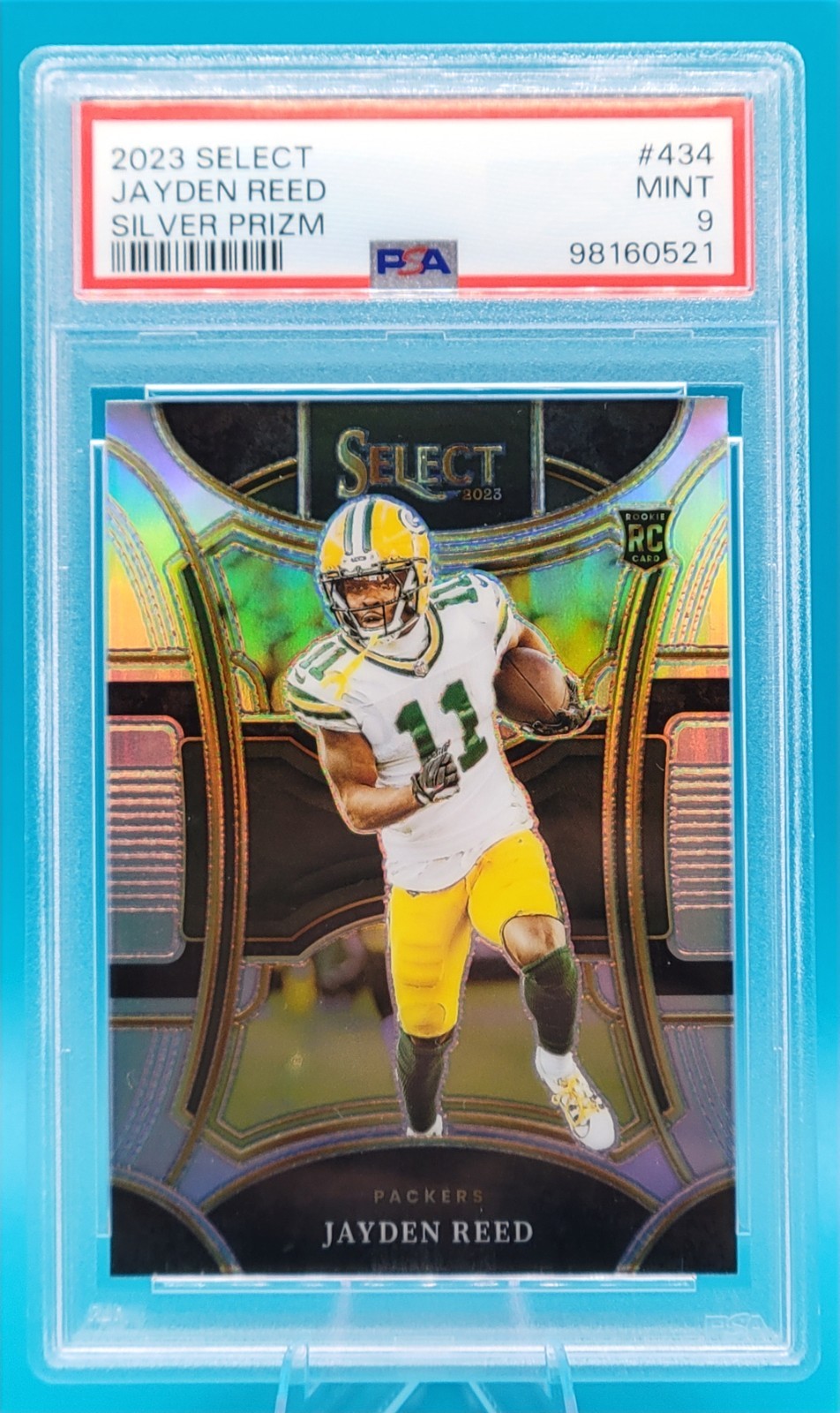 2023 Panini Select - Suite Level Jayden Reed #434 Silver Prizm (RC) PSA 9