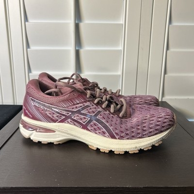 ASICS GT-2000 8 Knit Womens 10 Pink Purple Stability Running Shoes 1012A619