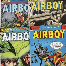 Airboy lot of 4 Eclipse Comics #18,20,24,34 Incomplete run