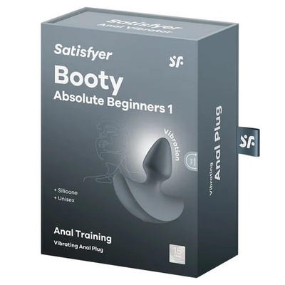 Satisfyer | Booty Absolute Beginners 1 | Vibrating Silicone Anal Plug | Black