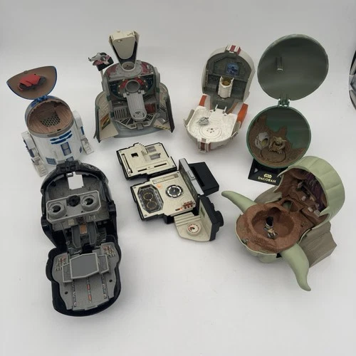 Lot Of 8 Vintage Micro Machine Star Wars Characters Play Sets 1996 Lewis Galoob