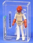 VINTAGE STAR WARS AFA 85 ADMIRAL ACKBAR FIGURE DARK BEIGE TORSO 1983 KENNER