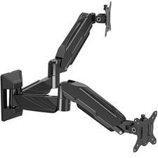 MOUNT PRO Dual Monitor Wall Mount for 2 Computer Screen up to 32 Inch, Gas Sp...
