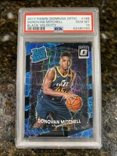 2017 Donruss Optic Rated Rookie Donovan Mitchell Black Velocity Prizm /39 PSA 10