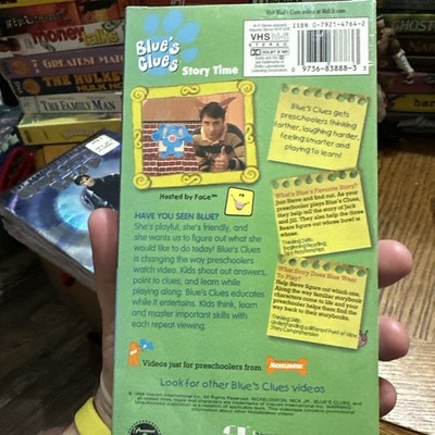 Blues Clues Story Time VHS 1998 Play Along Blue Nick Jr *Orange