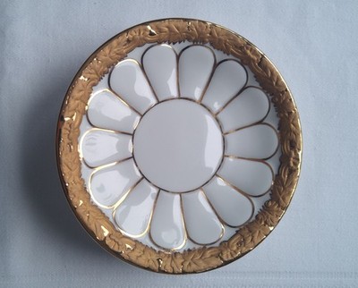 Meissen X-Form Prunk Untertasse Glanz- und Mattgold/Ätzgold Durchmesser 12cm