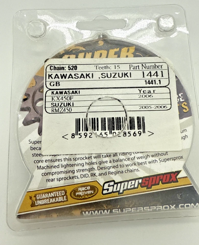 Cadena de piñón delantero SuperSprox 15T 520 para 06 KX450F 05-06 RMZ450 CST-1441-15-1 Foto 2 de 2