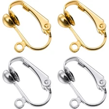 Bememo 36 Pack Clip-on Earring Converter With Easy Open Loop For Diy E