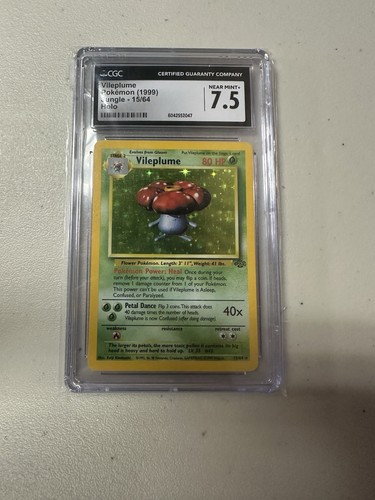 Vileplume (Unlimited) graded CGC 7.5 for sale on eBay
