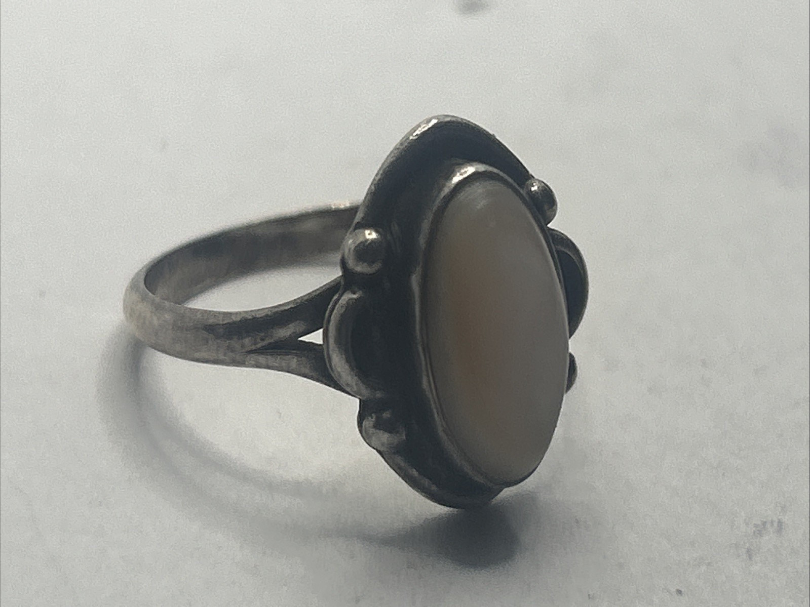 Solid 925 Sterling Silver & Natural Shell Fashion… - image 2