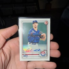 Eli White 2020 Bowman Prospect Autograph 