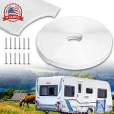 1" 100FT RV Vinyl Trim Insert with Screws - Durable White Vinyl Molding for RV,