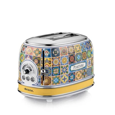 Ariete Positano 2 Schlitz Toaster 6 Bräunungsstufen Mediterranes Design