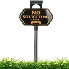 Solar No Soliciting Sign for Home - No Solicitation Signs for Home 39" Extra ...