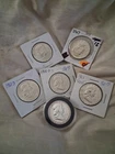 Uncirculated 6 Silver Half Dollar Lot. 4 Franklin 90% 2 Kennedy 40% Uncirculated