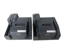 Lot of 2 Epson TM-S9000MJ M273A 3-in-1 Check Reader and Receipt Printer