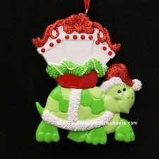 Gift Turtle Personalized Christmas Tree Ornament