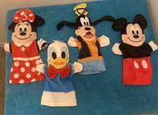 Disney Baby Melissa  Doug Hand Puppets Mickey Minnie Goofy Donald Lot 4 Plush
