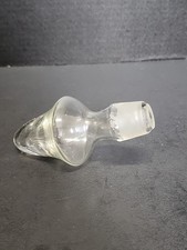 Vintage Clear Cone Spear Decanter Stopper 4.75" Replacement  Hollow