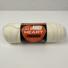 Red Heart Premier Yarn 003 Off White Acrylic 4 Ply 3.5 Oz Knit Crochet Crafts