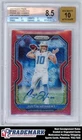 2020 Panini Prizm #325 Justin Herbert Rookie Auto Prizm Red Shimmer #/35 BGS 8.5