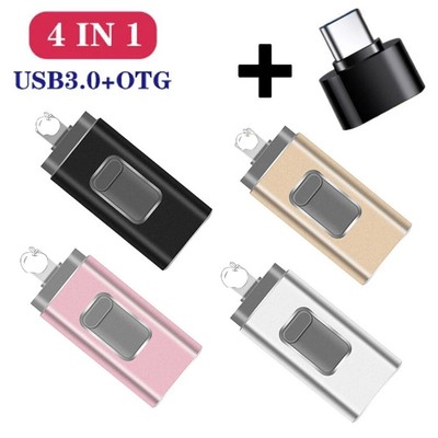 2TB 1TB 3in1 Flash Drive USB3.0 Speicher Foto Stick für iPhone Android Laptop PC