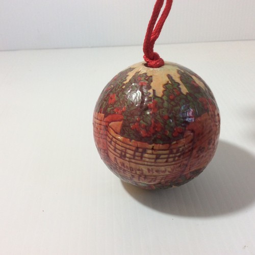 Lote De Colección Bola Decoupage Adornos de Navidad Oso Música Ángel Guardián Árbol - Imagen 5 de 8