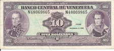 Venezuela CIR.Note 10 Bolivares 1992 P-61   # 6