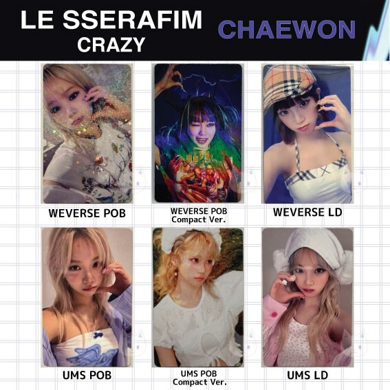 LE SSERAFIM CRAZY Chaewon Official Photocard Japan POB Lucky LE SSERAFIM CRAZY Chaewon Official Photocard Japan POB Lucky