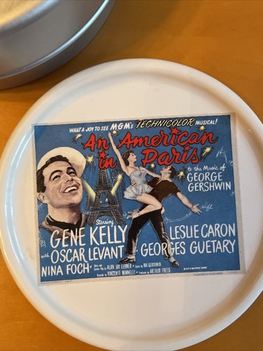 Pottery Barn Ceramic 4” Coasters Set of 2, in tin,Hollywood Classic Movies TCM - Picture 4 of 9