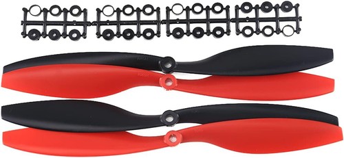 Hélices 1045 (10x4,5). 16 piezas (8CW, 8CCW) rojo y negro 10 pulgadas FPV Props TX - Imagen 6 de 8
