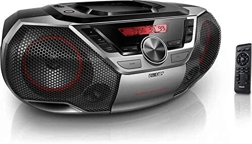 Philips Portable Boombox CD Player Bluetooth FMRadio MP3 Mega Bass Reflex Stereo - Image 2 of 4