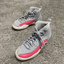 NIKE AIR JORDAN 12 RETRO  510815-060 WOLF GREY-PINK Youth GS 4.5Y WOMEN  s 6