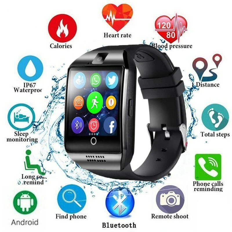 Reloj Inteligente Con Cámara Q18 Bluetooth Smartwatch Ranura Para Tarjeta  SIM TF